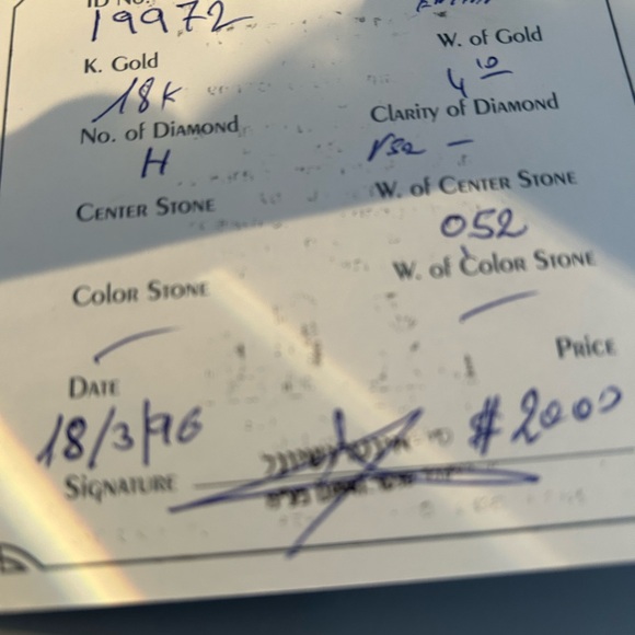 Genuine diamond ring with s certificate - Picture 3 of 3